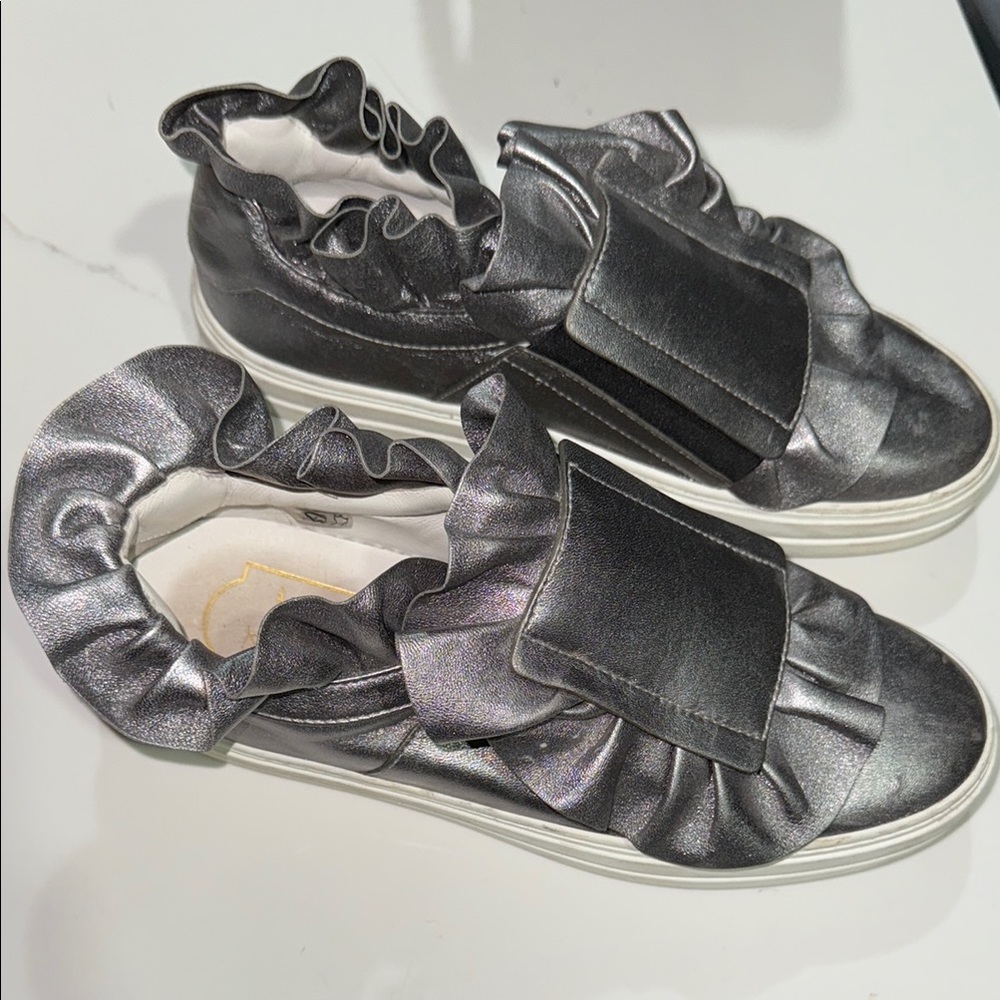 Roger Vivier Silver Sneakers Sleek Modern Design
